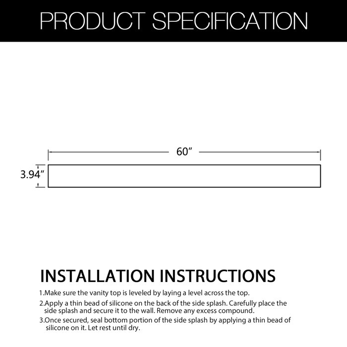 PROOX 60 In. Carrara Marble Backsplash Wayfair